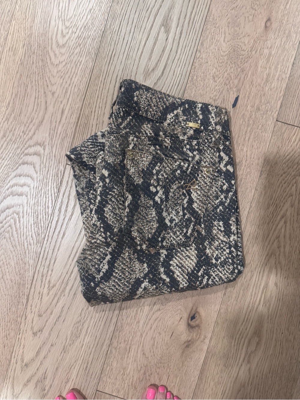 DL1961 Emma Pants jeans  in Black and Beige “slither”